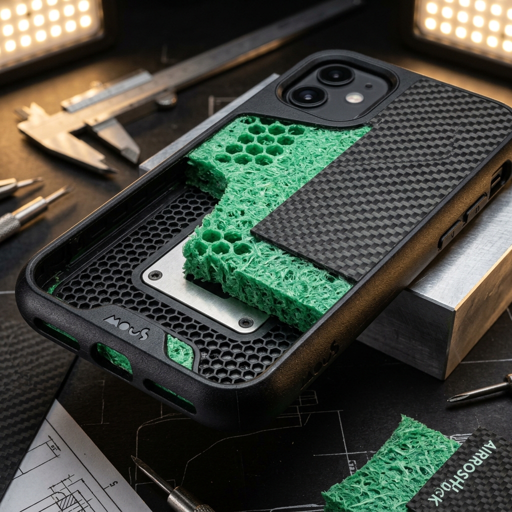 Mous Case Aramid Fibre and AiroShock Protection Cutaway