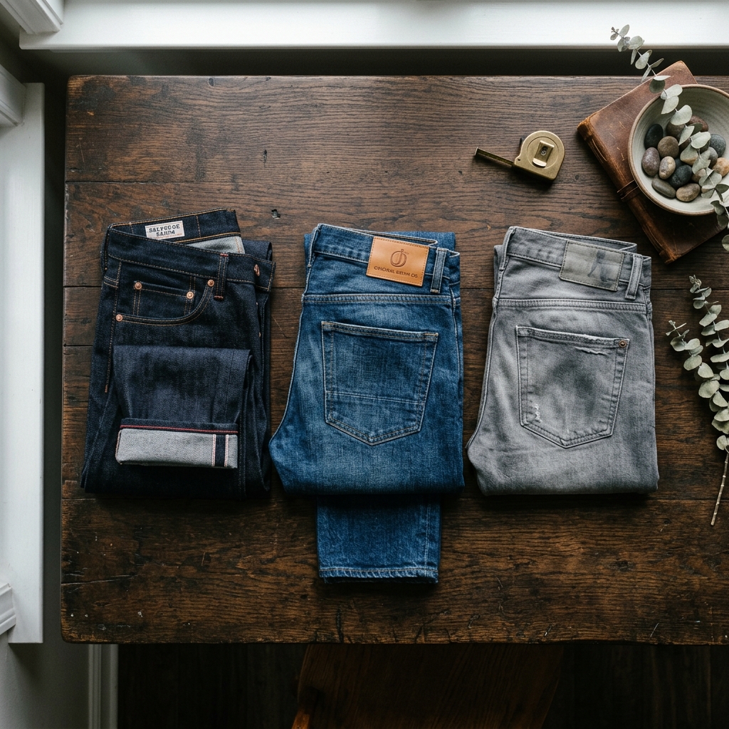 Premium Denim Flat Lay