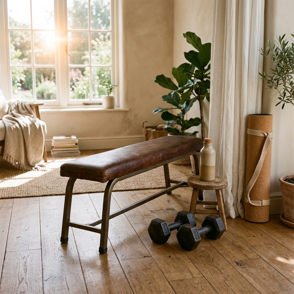Cozy Fitness Corner with Bench