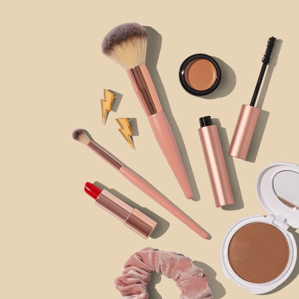 Cosmetics makeup swatches