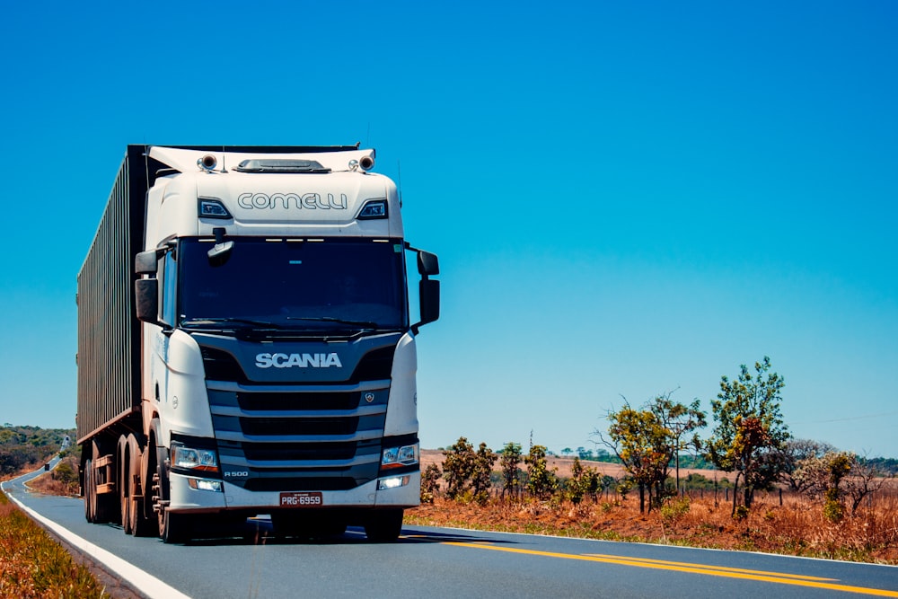 Truck on highway