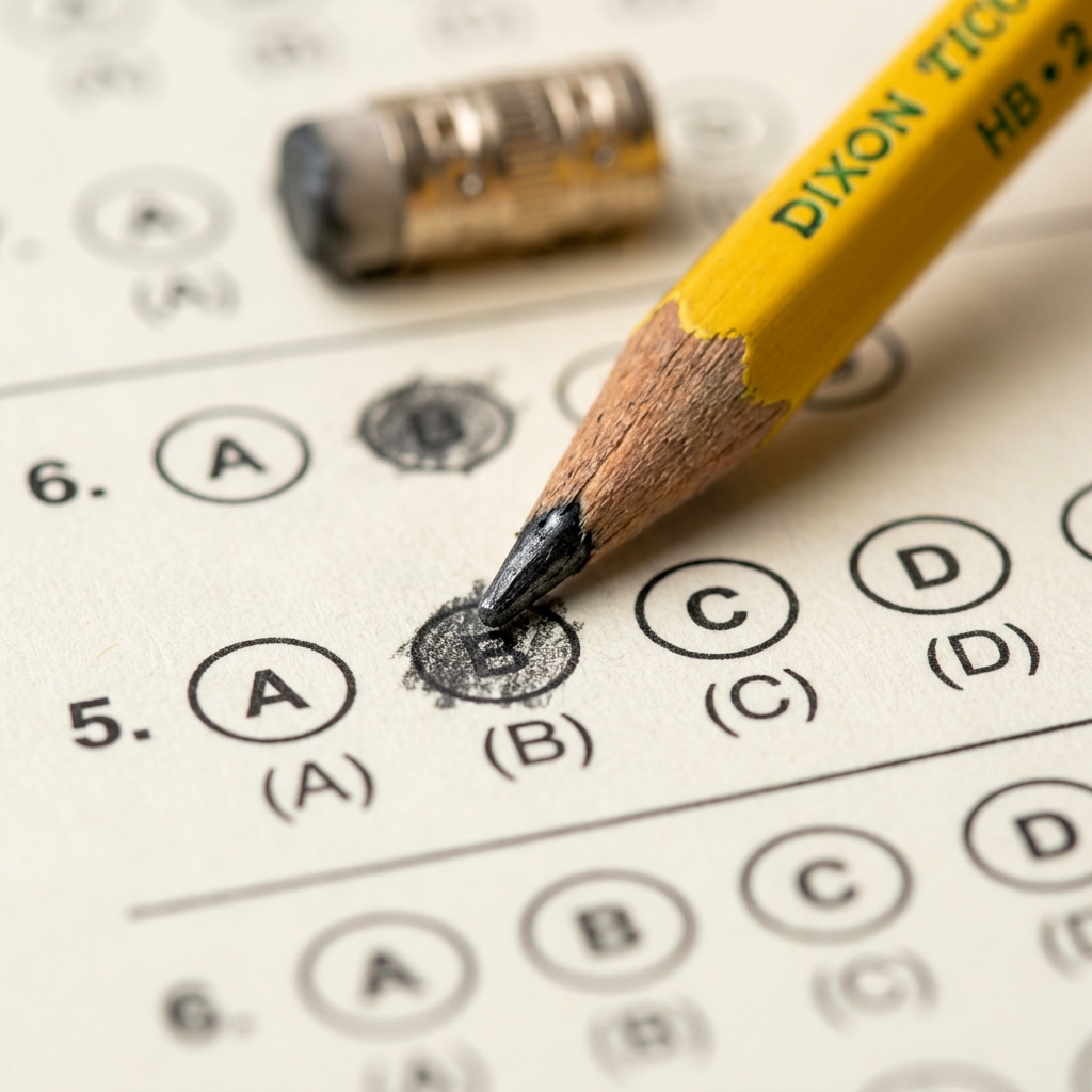 Macro of No. 2 Pencil Shading Test Bubble