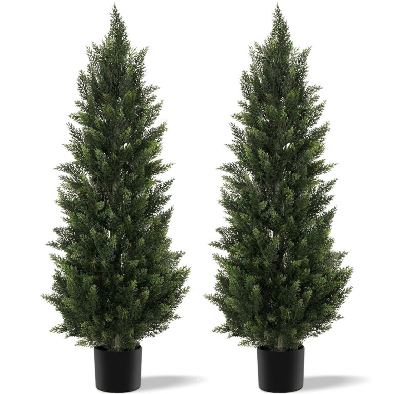 Olivivi Artificial Cedar & Pine Trees Compared: 4FT Cedar Tree 2-Pack, 7FT Needle Anemone, or Maintenance Accessories Kit?