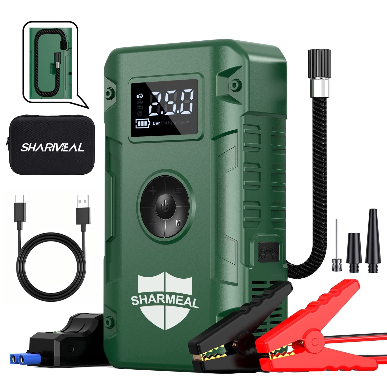 Sharmeal 7000A Jump Starter with Air Compressor