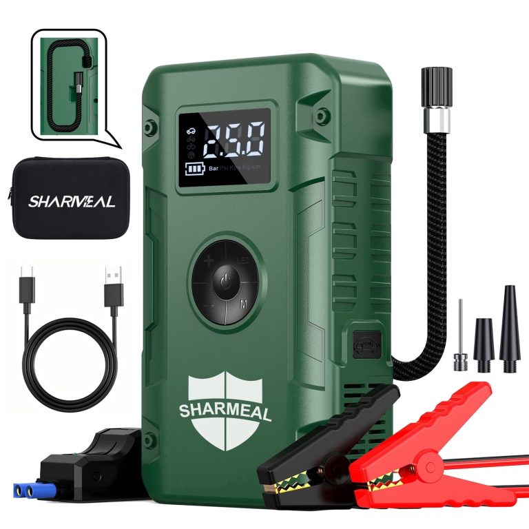 Sharmeal High-Power Jump Starters Compared: 7000A with Compressor, 17000A Heavy Duty, or Jumper Cables Replacement Kit?