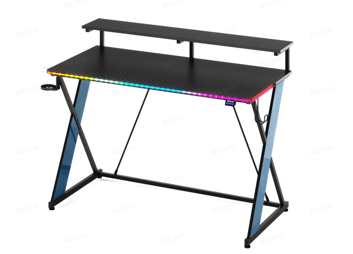 RSPGAME L-Shaped Carbon Fiber Gaming Desk