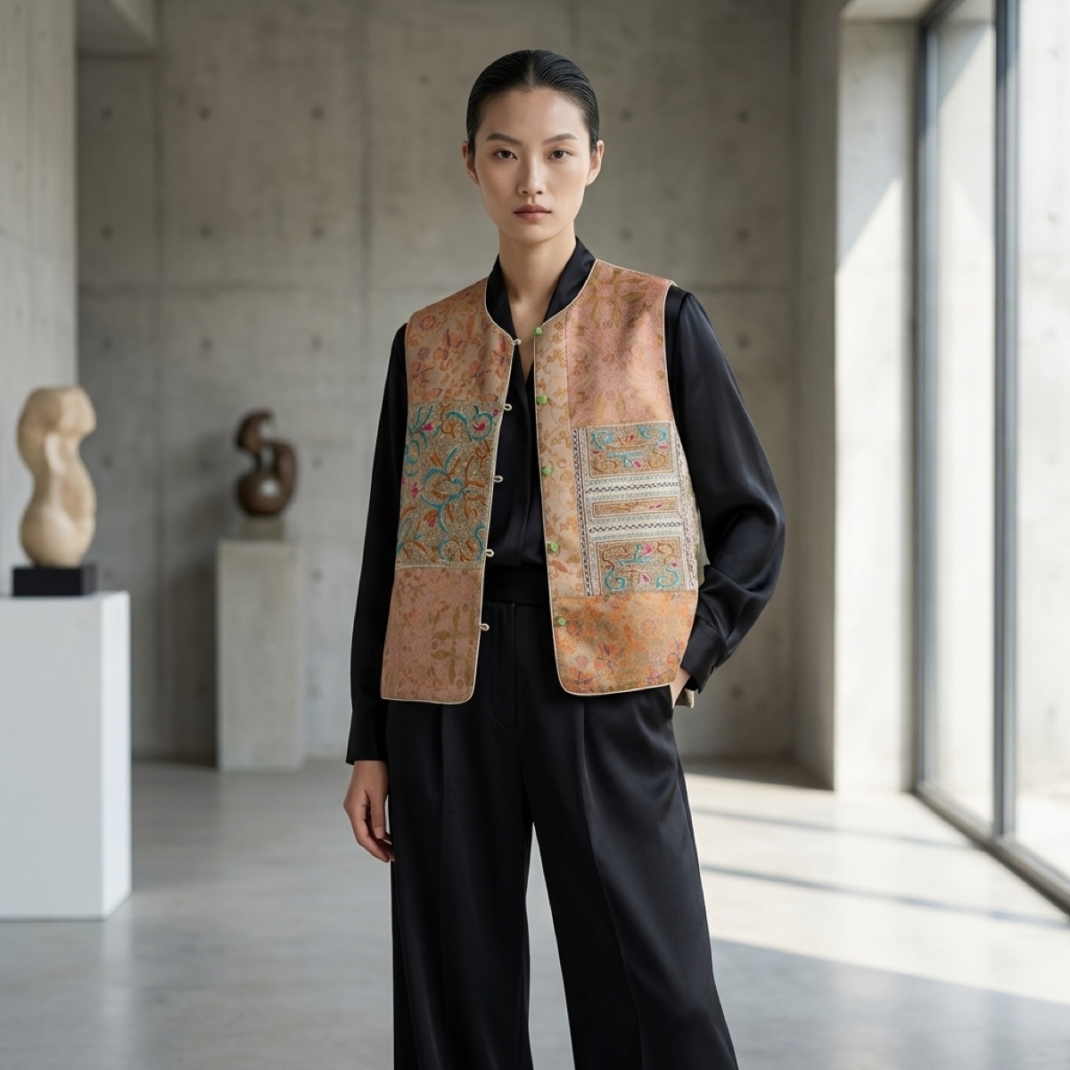 Luxe Orienta Silk Kimono Robe