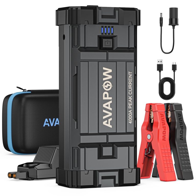 AVAPOW High-Power Car Jump Starters Compared: A58 4000A Emergency Booster, 4000A Jump Starter with Air Compressor, or 2000A Compact Booster?