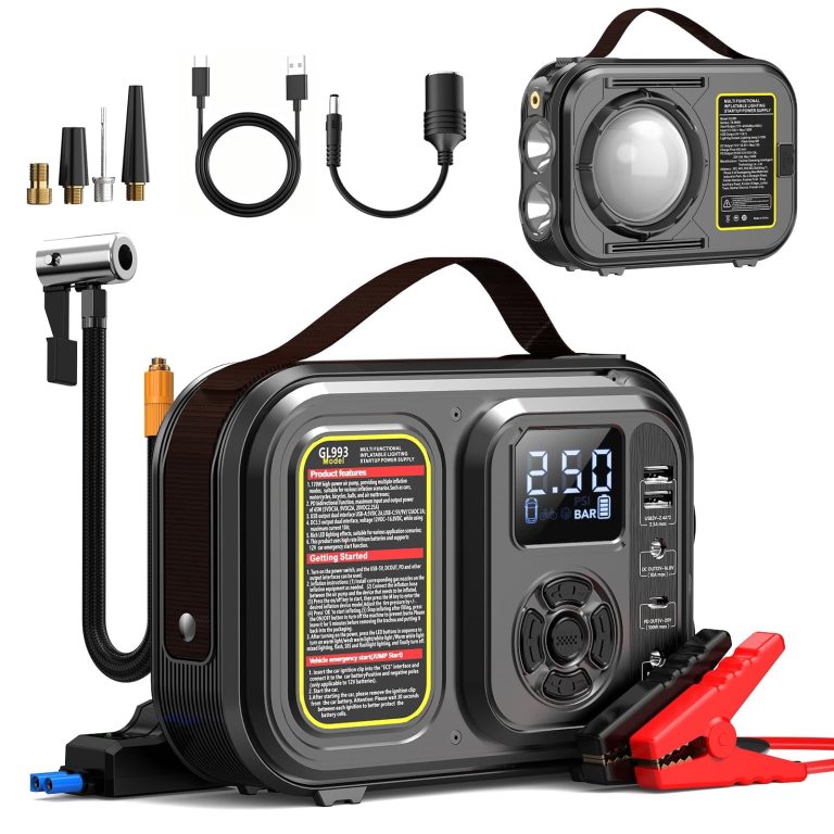Kursohey Portable Car Jump Starters Compared: Heavy Duty 9000A with Compressor, 5000A Jump Box, or 25000A Ultra-Capacity Rescue Pack?