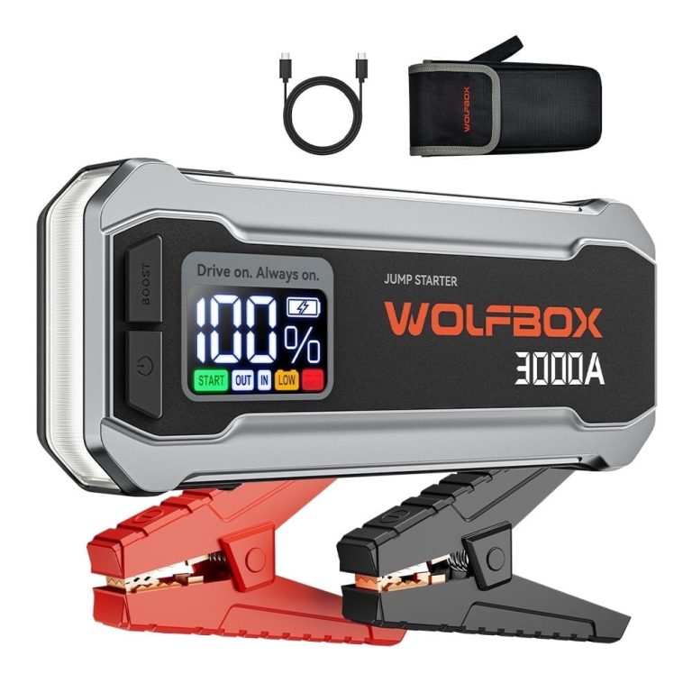 WOLFBOX Car Emergency Gear Compared: 3000A 12V Battery Jump Starter, JS24AIR 4000A with Air Compressor, or High-Pressure Electric Air Duster?