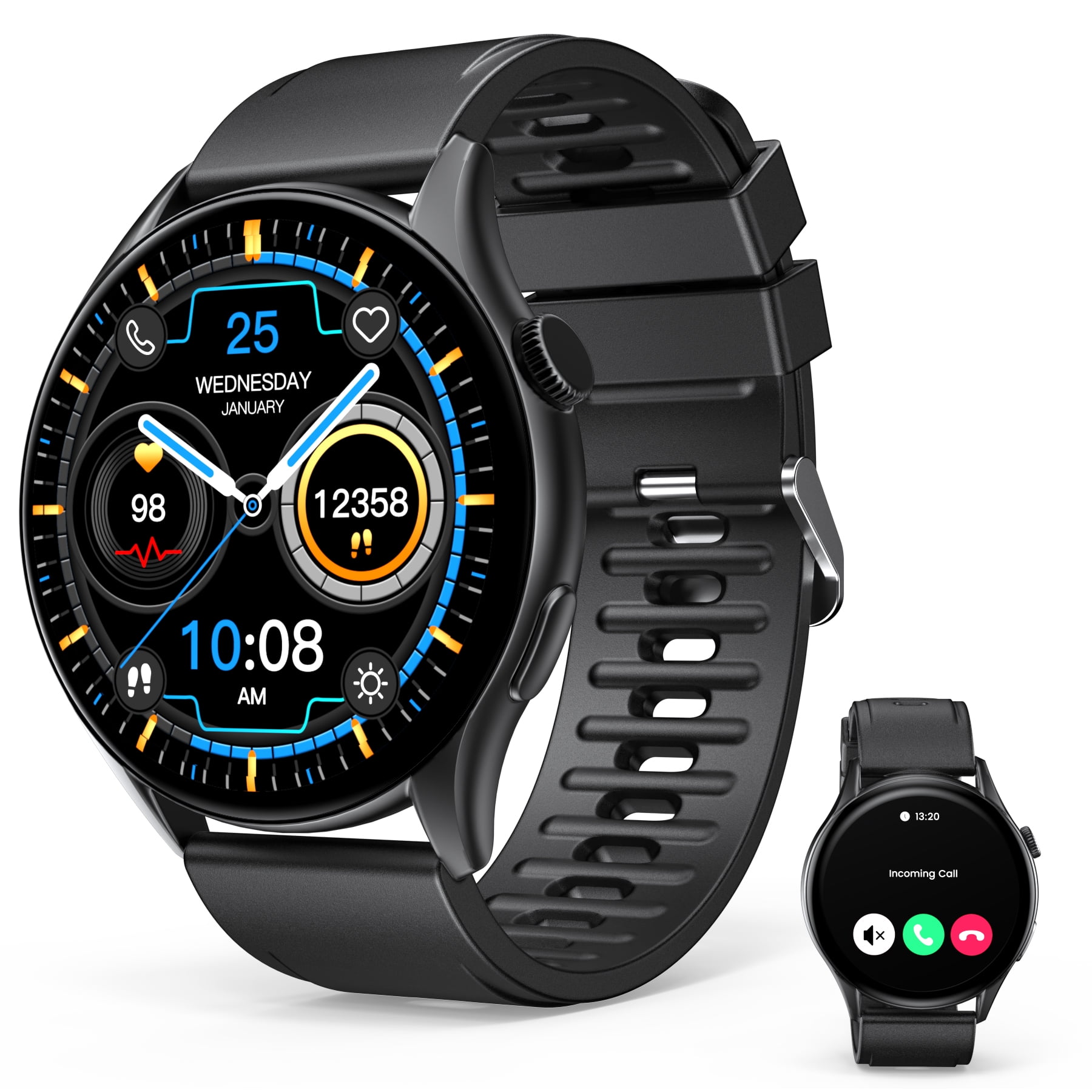 VILINICE Smart Watch for Men Women, Smartwatch Compatible with Android and iPhone, IP68 Waterproof, 120plus Sports Modes, Fitness Tracker, Smart Watch with Bluetooth Call(Answer/Make Calls), P